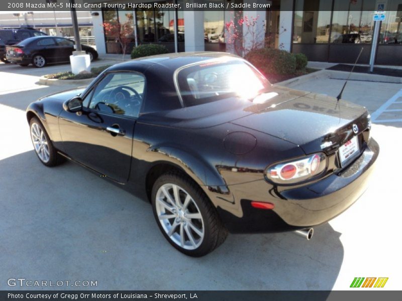 Brilliant Black / Saddle Brown 2008 Mazda MX-5 Miata Grand Touring Hardtop Roadster
