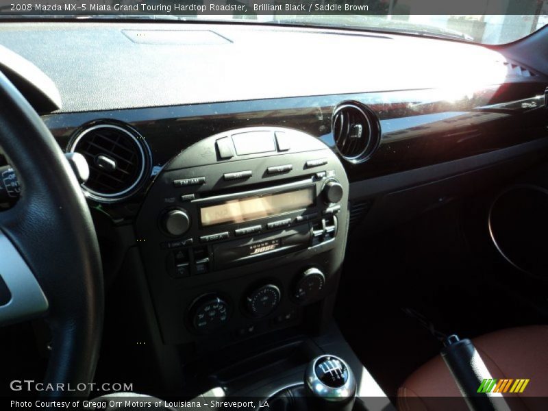 Brilliant Black / Saddle Brown 2008 Mazda MX-5 Miata Grand Touring Hardtop Roadster