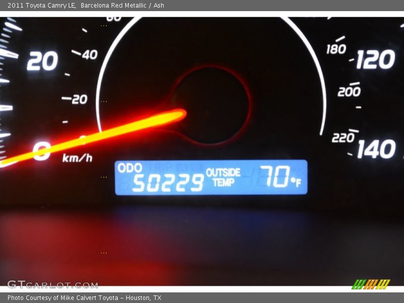 Barcelona Red Metallic / Ash 2011 Toyota Camry LE