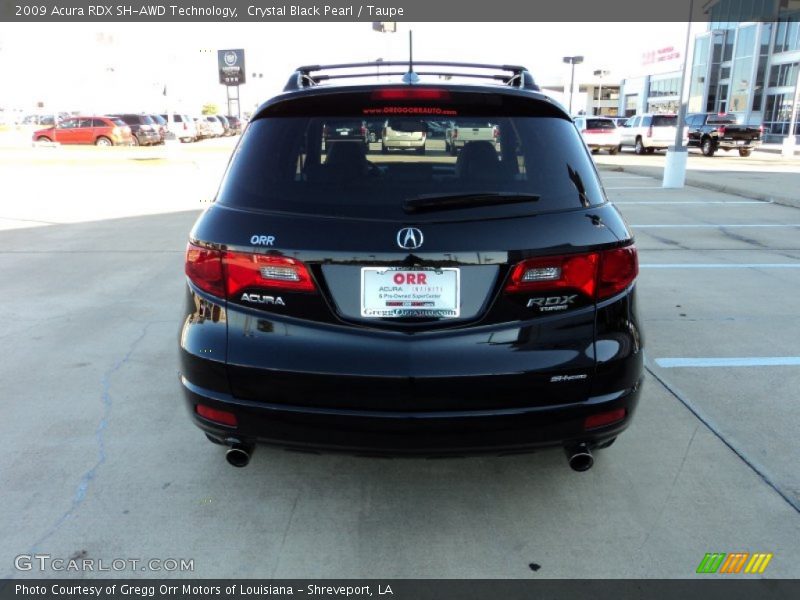 Crystal Black Pearl / Taupe 2009 Acura RDX SH-AWD Technology