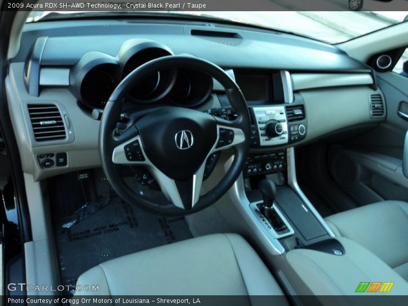 Crystal Black Pearl / Taupe 2009 Acura RDX SH-AWD Technology