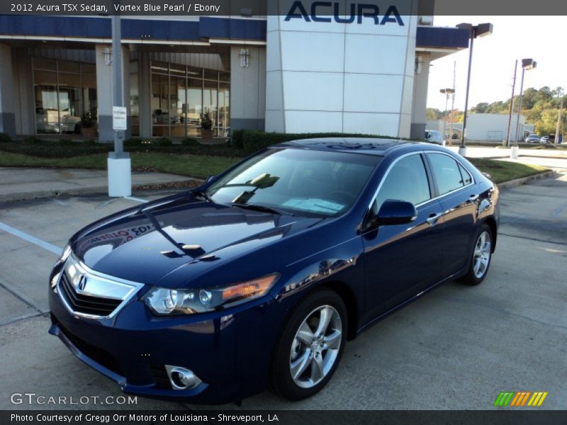 Vortex Blue Pearl / Ebony 2012 Acura TSX Sedan