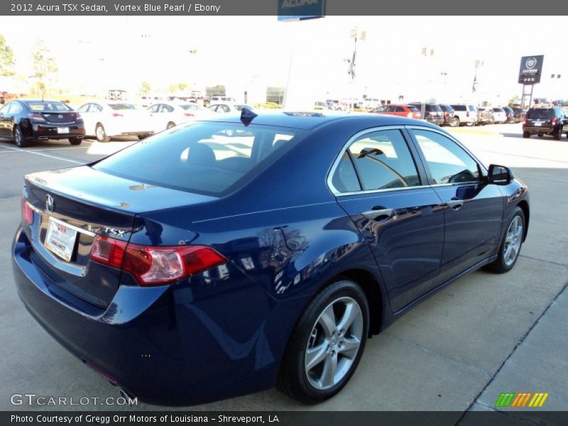 Vortex Blue Pearl / Ebony 2012 Acura TSX Sedan