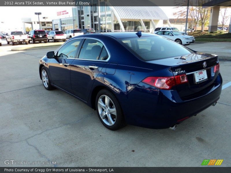 Vortex Blue Pearl / Ebony 2012 Acura TSX Sedan