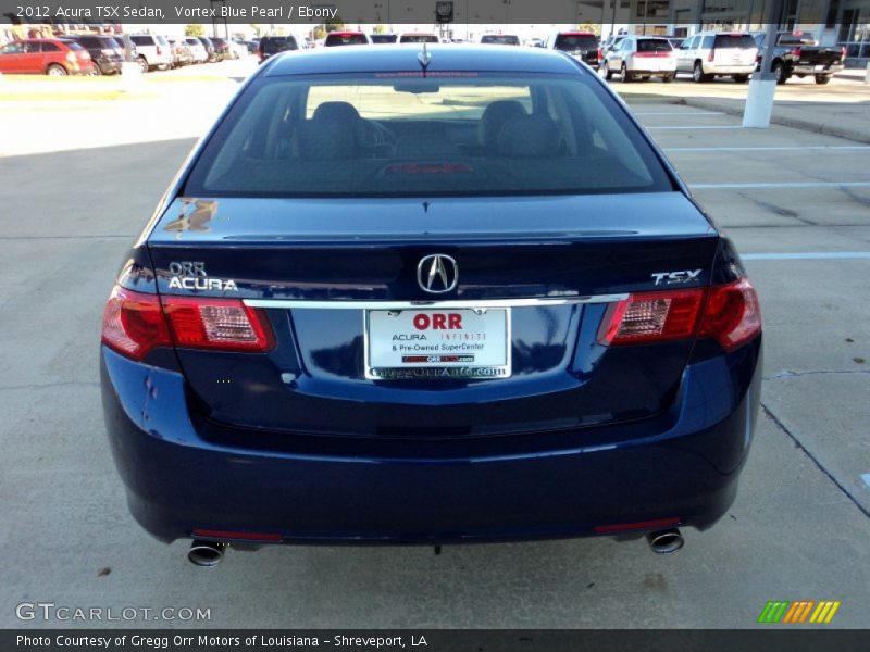 Vortex Blue Pearl / Ebony 2012 Acura TSX Sedan