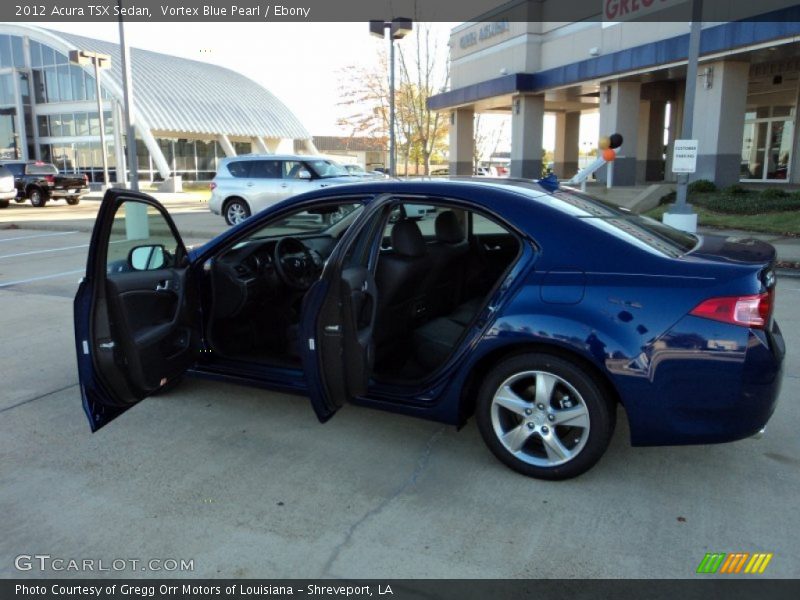 Vortex Blue Pearl / Ebony 2012 Acura TSX Sedan