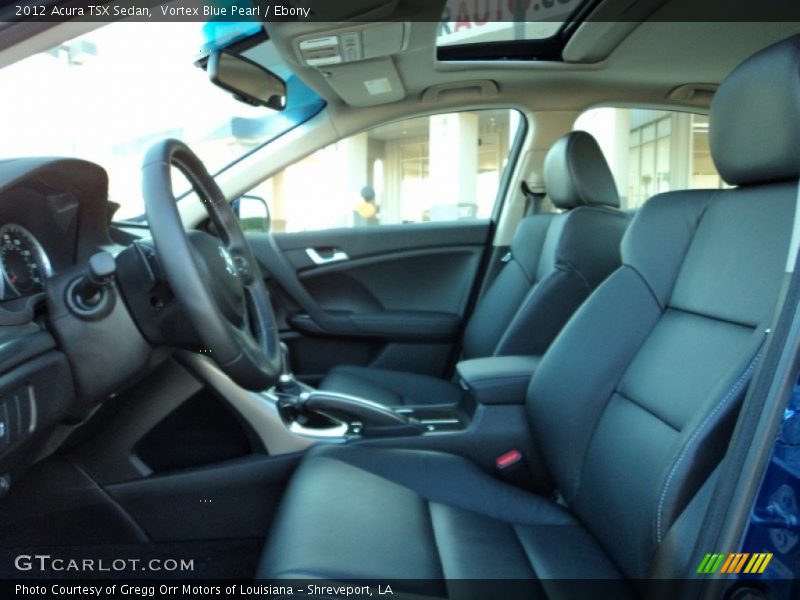 Vortex Blue Pearl / Ebony 2012 Acura TSX Sedan