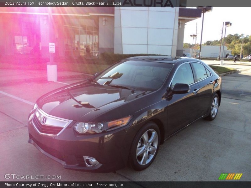Crystal Black Pearl / Taupe 2012 Acura TSX Technology Sedan