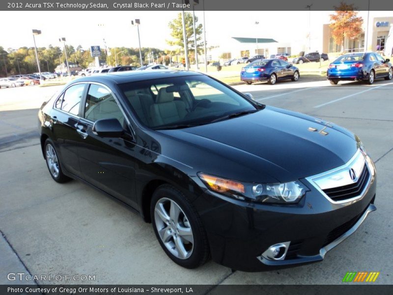 Crystal Black Pearl / Taupe 2012 Acura TSX Technology Sedan