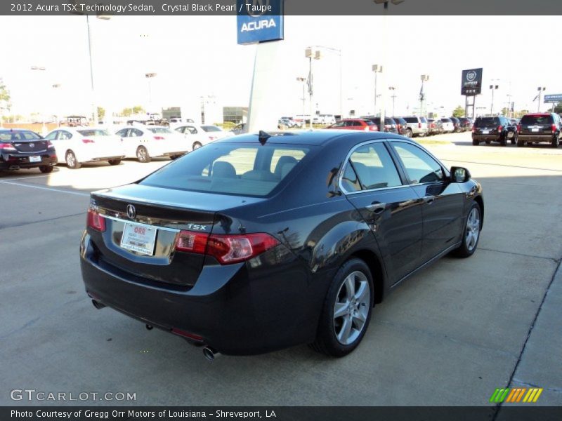 Crystal Black Pearl / Taupe 2012 Acura TSX Technology Sedan