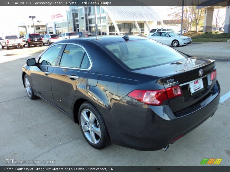 Crystal Black Pearl / Taupe 2012 Acura TSX Technology Sedan
