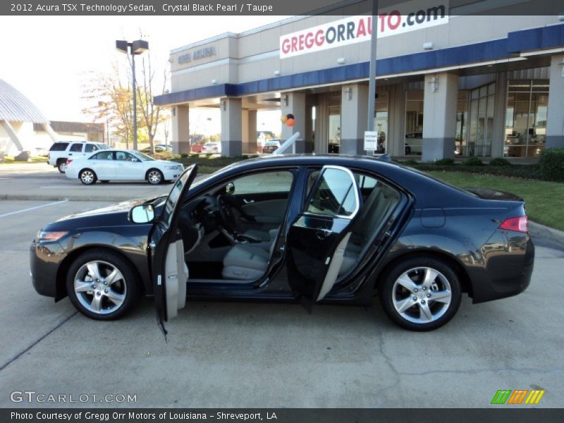 Crystal Black Pearl / Taupe 2012 Acura TSX Technology Sedan