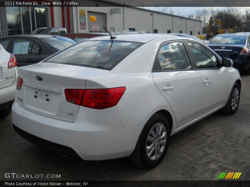 Clear White / Coffee 2011 Kia Forte EX