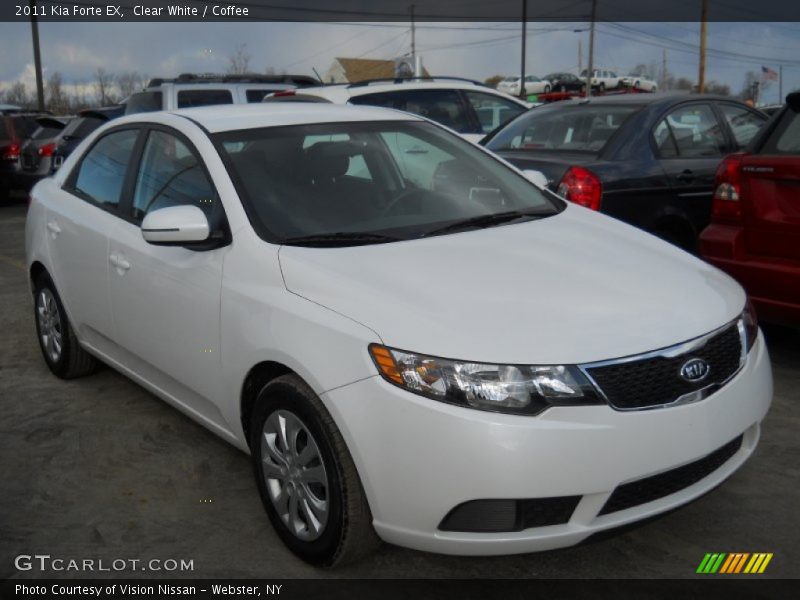Clear White / Coffee 2011 Kia Forte EX