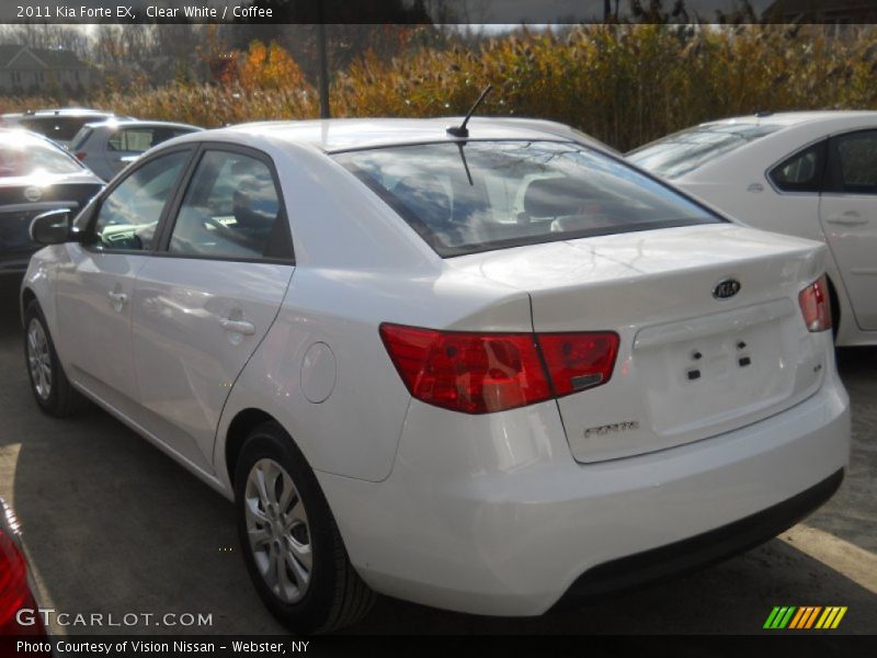 Clear White / Coffee 2011 Kia Forte EX