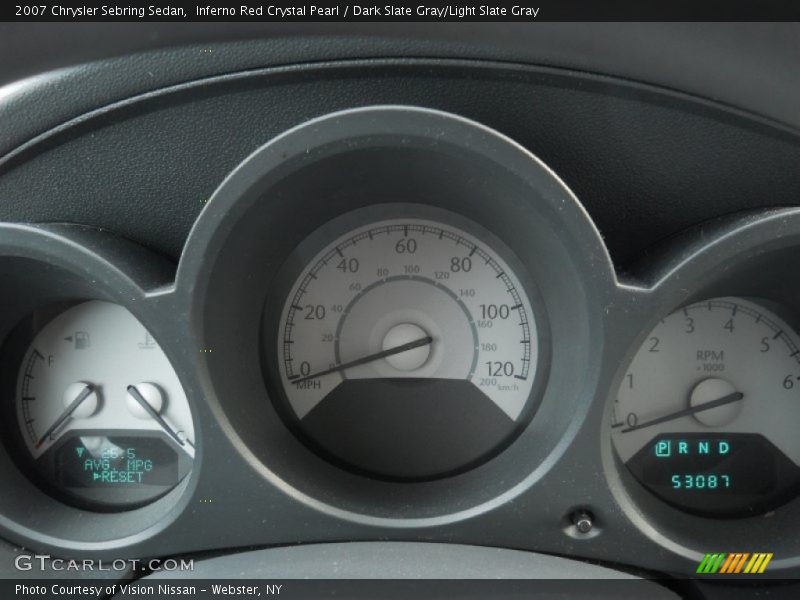Inferno Red Crystal Pearl / Dark Slate Gray/Light Slate Gray 2007 Chrysler Sebring Sedan