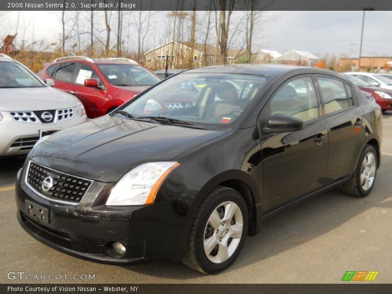 Super Black / Beige 2008 Nissan Sentra 2.0