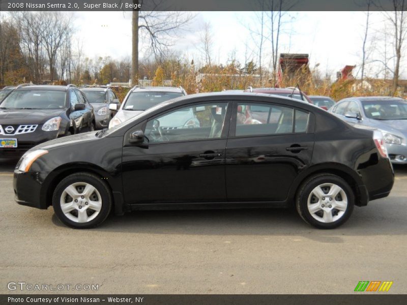 Super Black / Beige 2008 Nissan Sentra 2.0