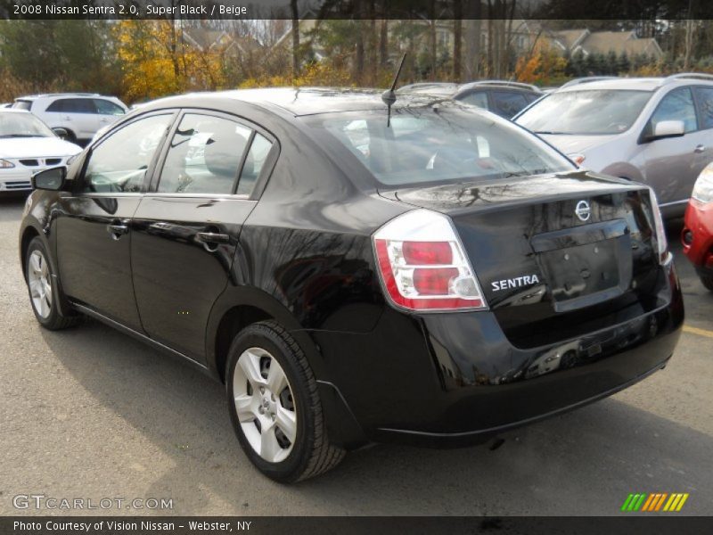 Super Black / Beige 2008 Nissan Sentra 2.0