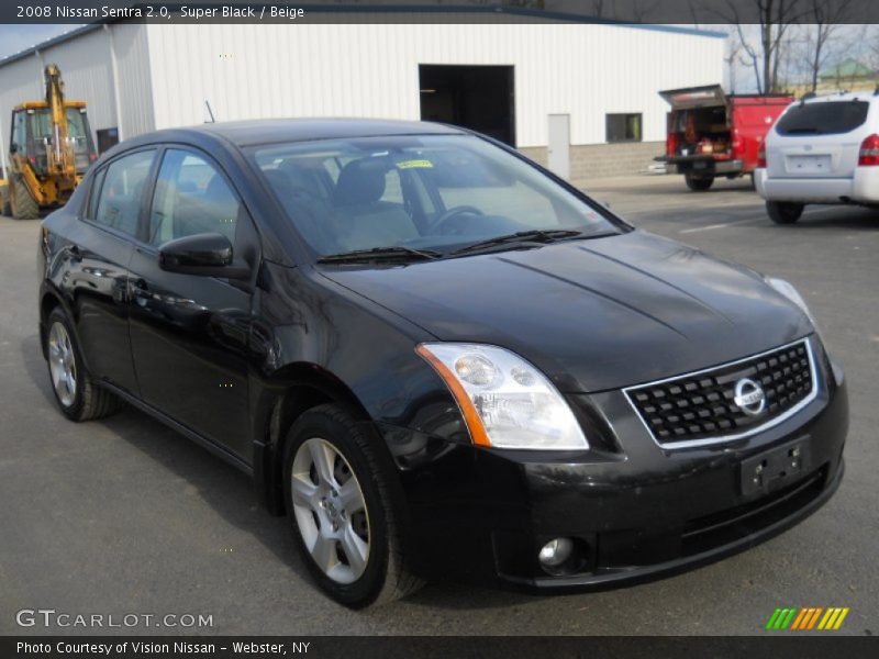 Super Black / Beige 2008 Nissan Sentra 2.0