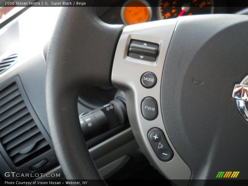 Super Black / Beige 2008 Nissan Sentra 2.0