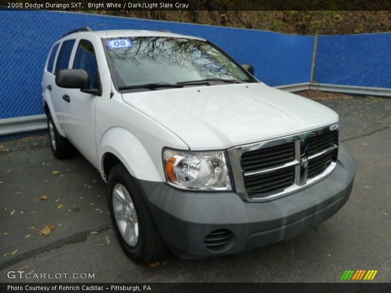 Bright White / Dark/Light Slate Gray 2008 Dodge Durango SXT
