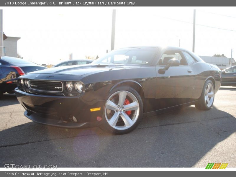 Brilliant Black Crystal Pearl / Dark Slate Gray 2010 Dodge Challenger SRT8