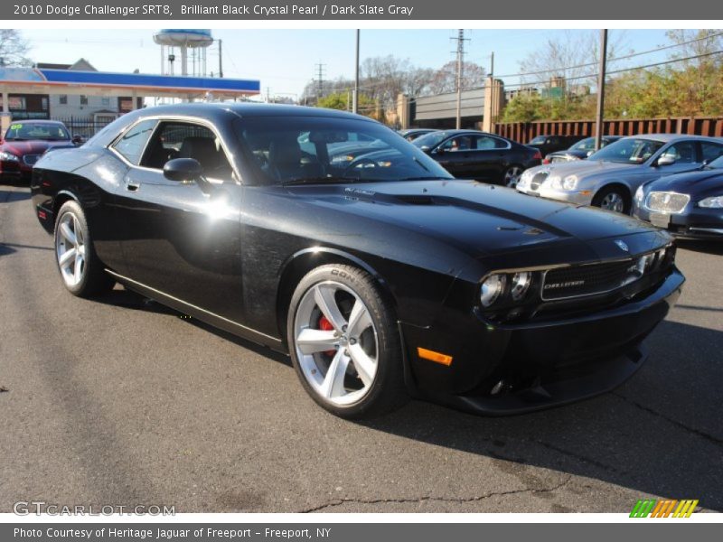 Brilliant Black Crystal Pearl / Dark Slate Gray 2010 Dodge Challenger SRT8