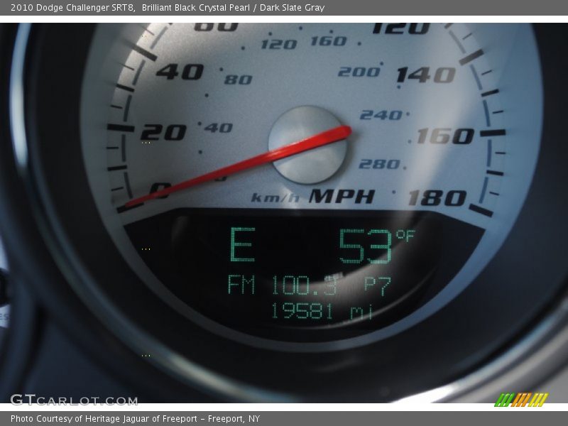 Brilliant Black Crystal Pearl / Dark Slate Gray 2010 Dodge Challenger SRT8