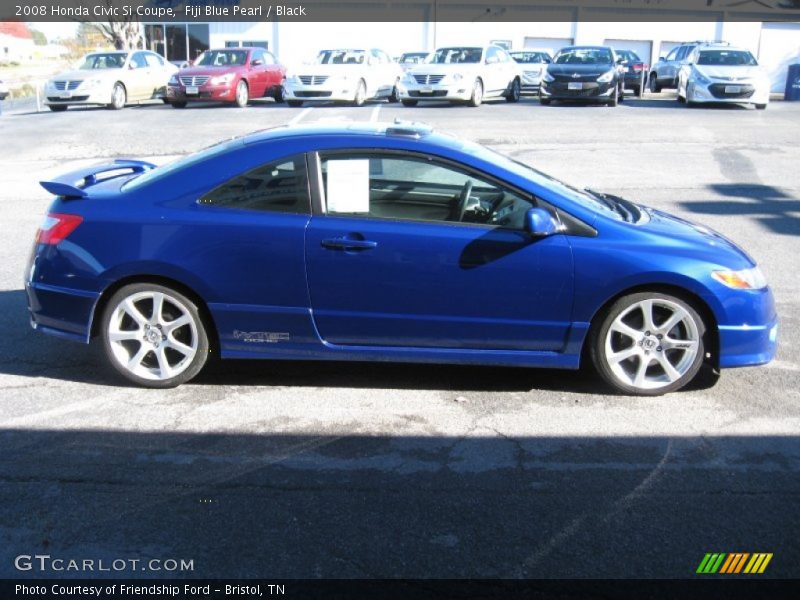 Fiji Blue Pearl / Black 2008 Honda Civic Si Coupe
