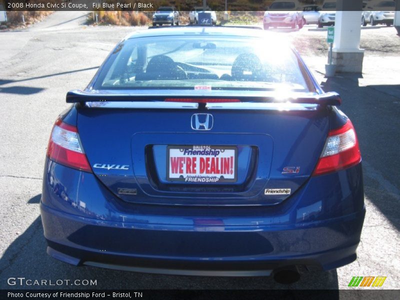 Fiji Blue Pearl / Black 2008 Honda Civic Si Coupe