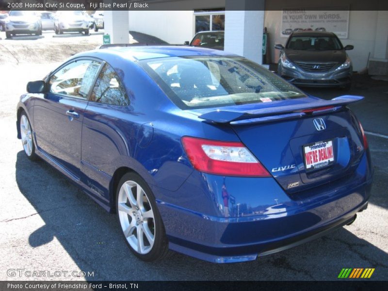 Fiji Blue Pearl / Black 2008 Honda Civic Si Coupe