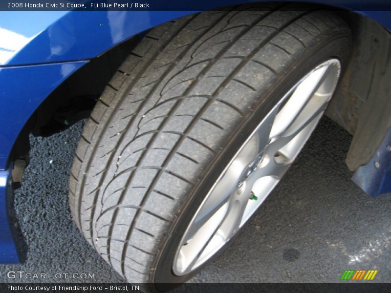 Fiji Blue Pearl / Black 2008 Honda Civic Si Coupe