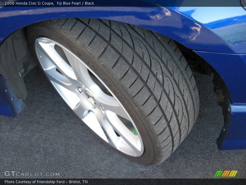 Fiji Blue Pearl / Black 2008 Honda Civic Si Coupe