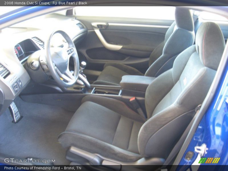Fiji Blue Pearl / Black 2008 Honda Civic Si Coupe
