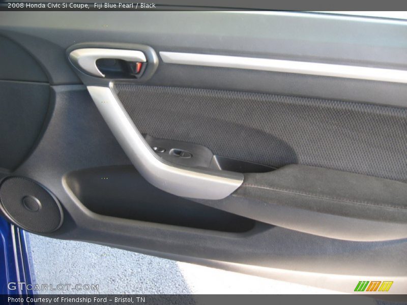 Fiji Blue Pearl / Black 2008 Honda Civic Si Coupe