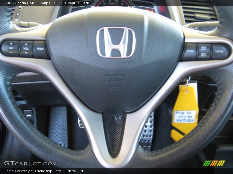 Fiji Blue Pearl / Black 2008 Honda Civic Si Coupe