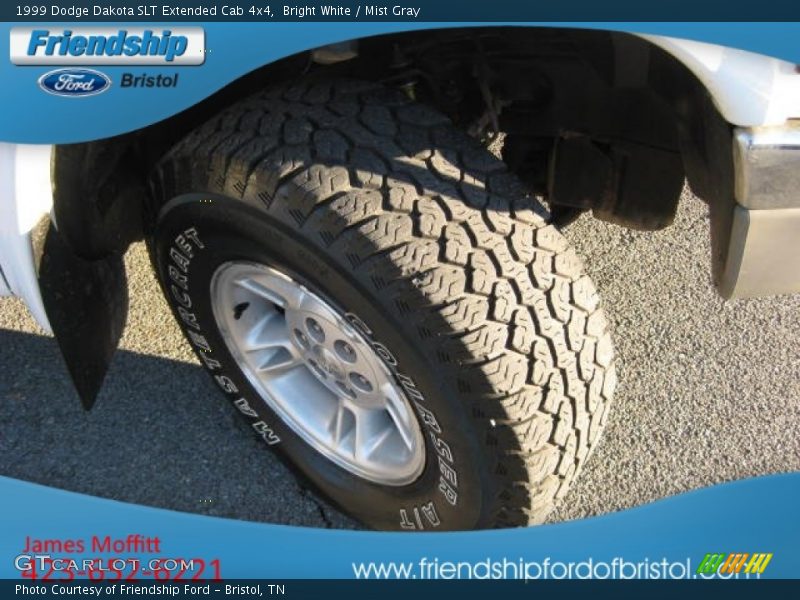 Bright White / Mist Gray 1999 Dodge Dakota SLT Extended Cab 4x4