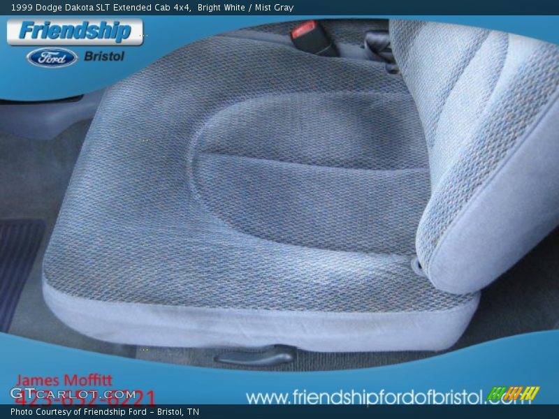 Bright White / Mist Gray 1999 Dodge Dakota SLT Extended Cab 4x4