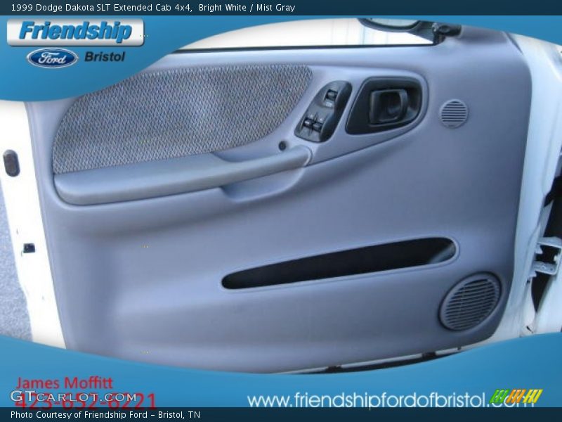 Bright White / Mist Gray 1999 Dodge Dakota SLT Extended Cab 4x4