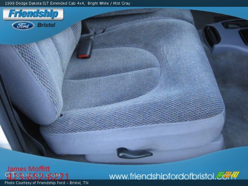 Bright White / Mist Gray 1999 Dodge Dakota SLT Extended Cab 4x4