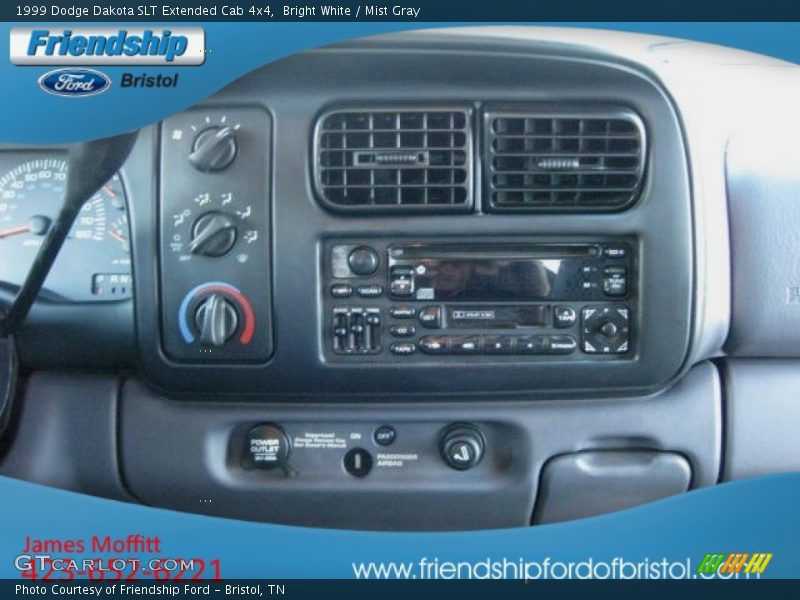 Bright White / Mist Gray 1999 Dodge Dakota SLT Extended Cab 4x4