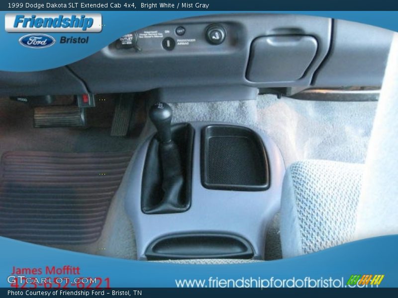 Bright White / Mist Gray 1999 Dodge Dakota SLT Extended Cab 4x4