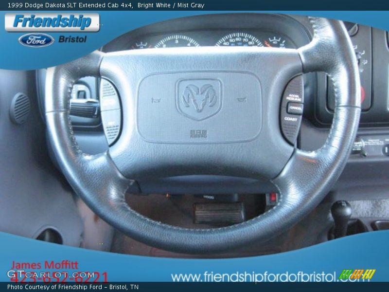 Bright White / Mist Gray 1999 Dodge Dakota SLT Extended Cab 4x4