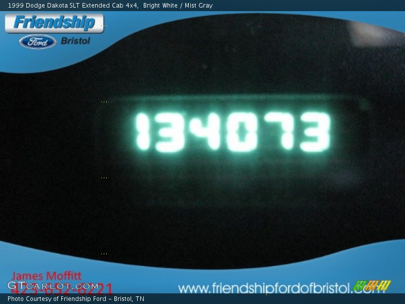 Bright White / Mist Gray 1999 Dodge Dakota SLT Extended Cab 4x4