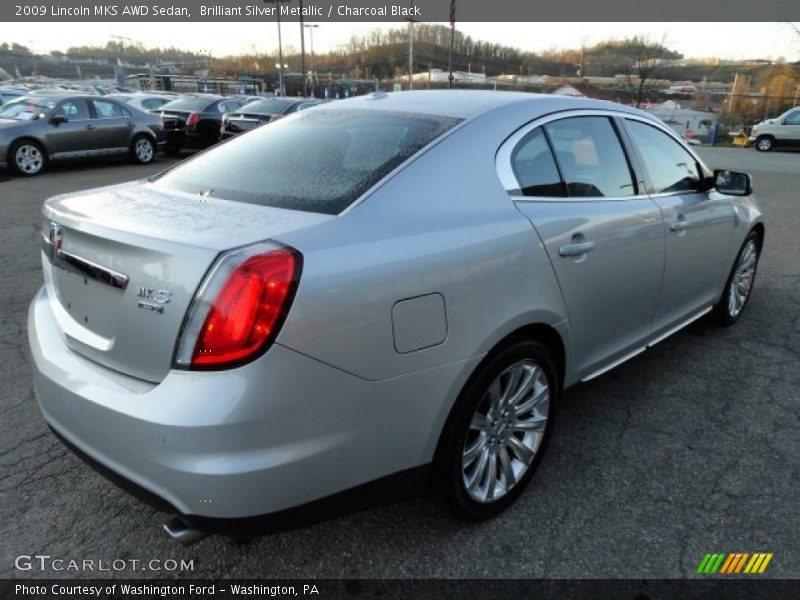 Brilliant Silver Metallic / Charcoal Black 2009 Lincoln MKS AWD Sedan