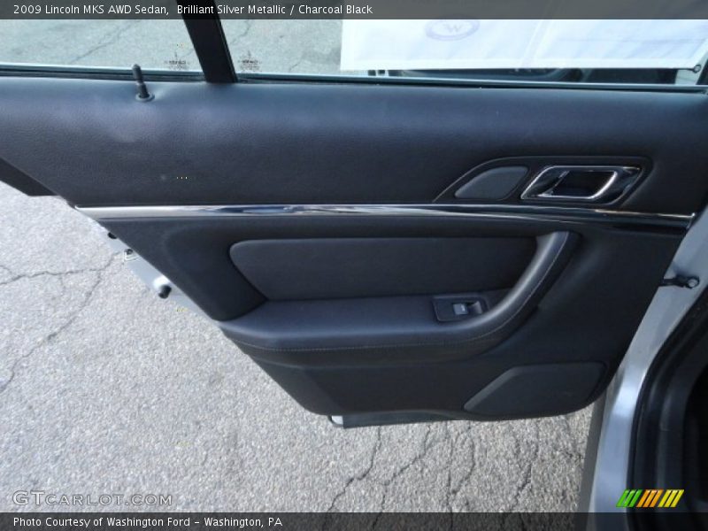 Brilliant Silver Metallic / Charcoal Black 2009 Lincoln MKS AWD Sedan
