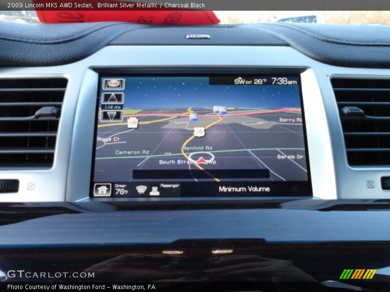 Brilliant Silver Metallic / Charcoal Black 2009 Lincoln MKS AWD Sedan