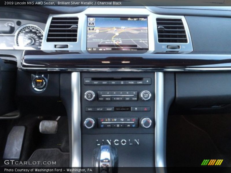 Brilliant Silver Metallic / Charcoal Black 2009 Lincoln MKS AWD Sedan