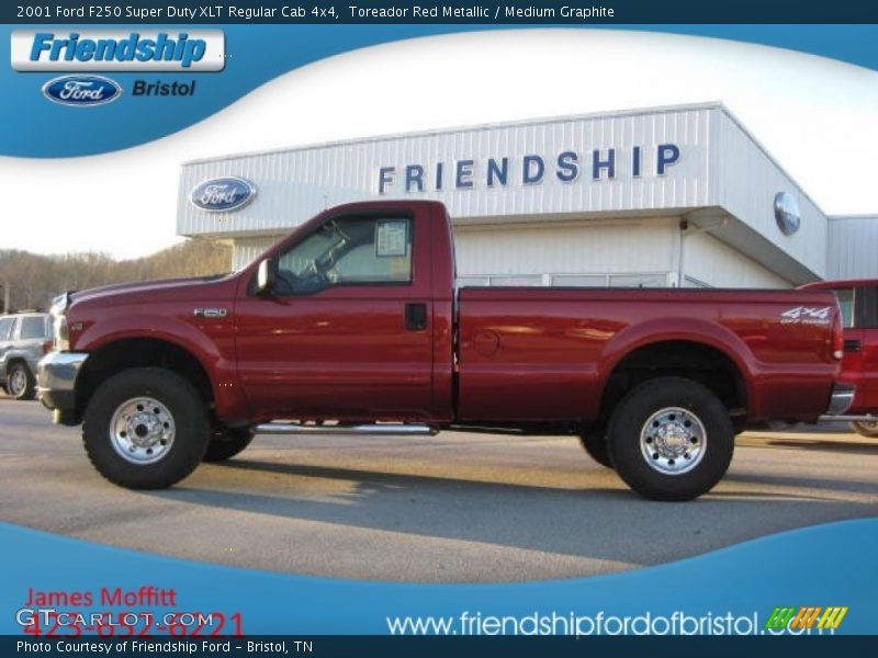 Toreador Red Metallic / Medium Graphite 2001 Ford F250 Super Duty XLT Regular Cab 4x4